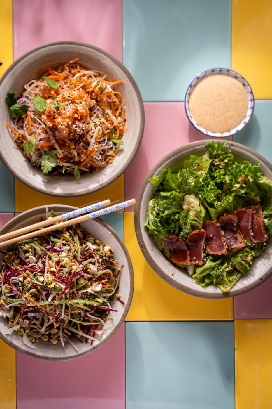 Fresh herbs and ingredients